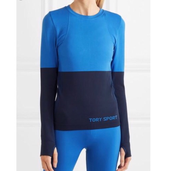 ❌❌SOLD❌❌✨TORY BURCH SPORT✨TWO-TONE SEAMLESS TOP - Picture 2 of 4